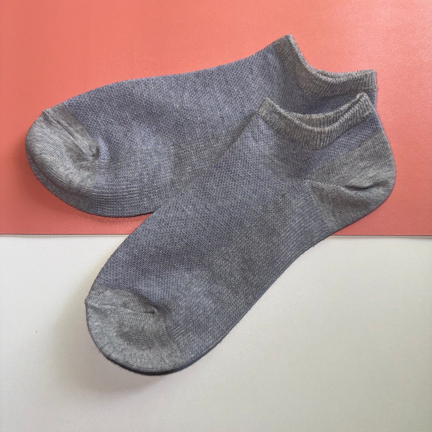 Ladies Fleck Trainer Liner - Sky Blue/Grey Marl