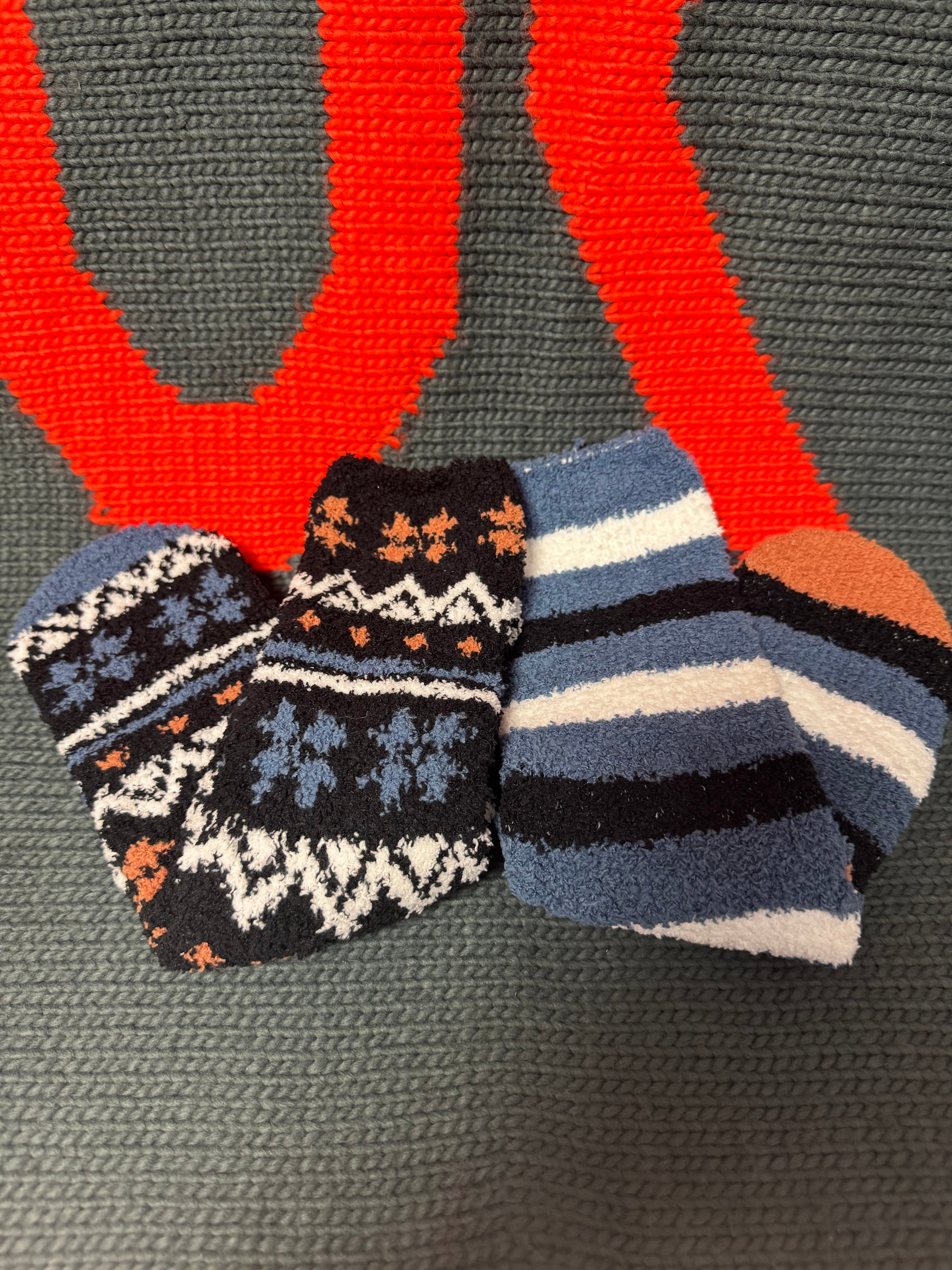 Men's 2pp Cosy Sock In A Box - Stripe Fairisle