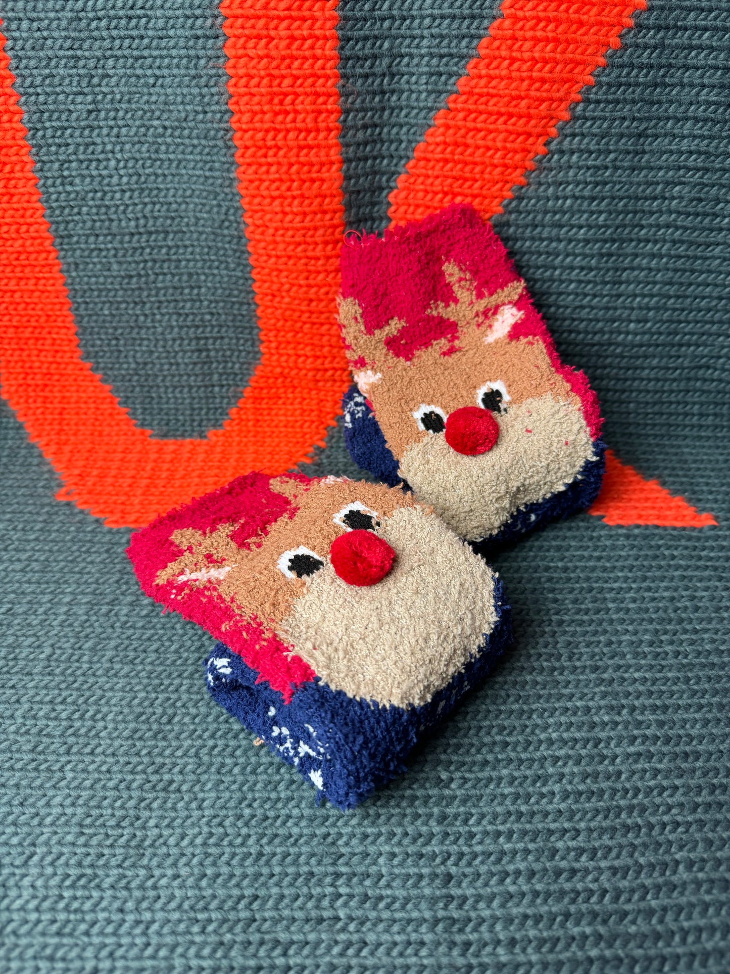 Mens 1pp Cosy Sock In A Box - Reindeer