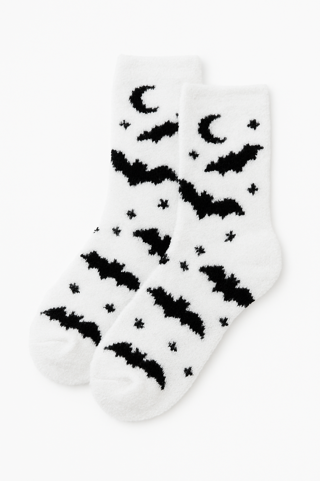 Ladies Halloween Bat White Socks