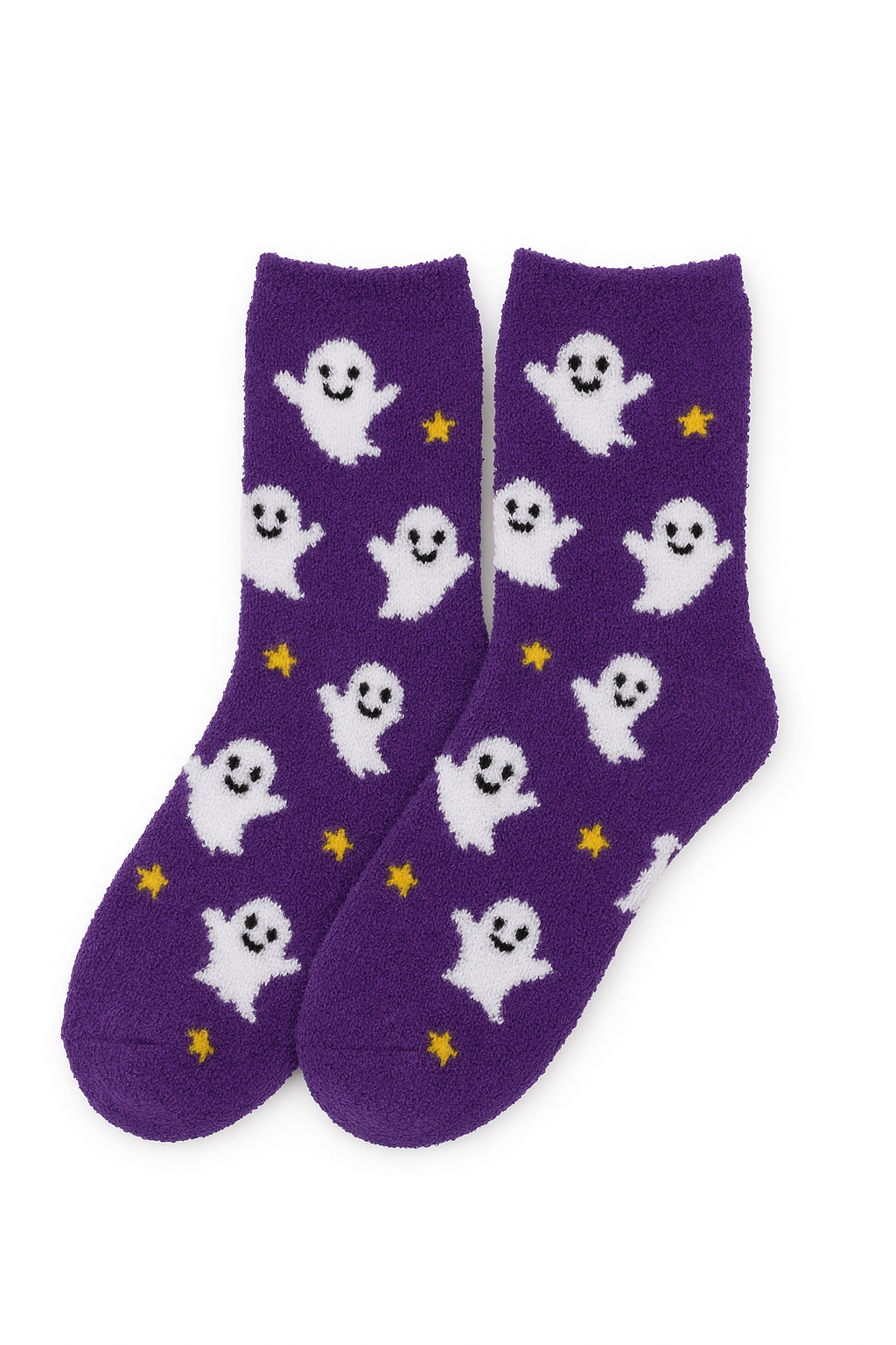 Ladies Halloween Ghost Purple Socks