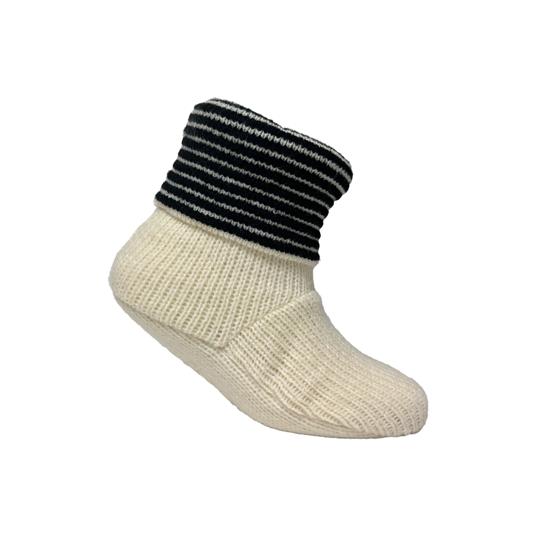 Ladies Cream Stripe Bootie