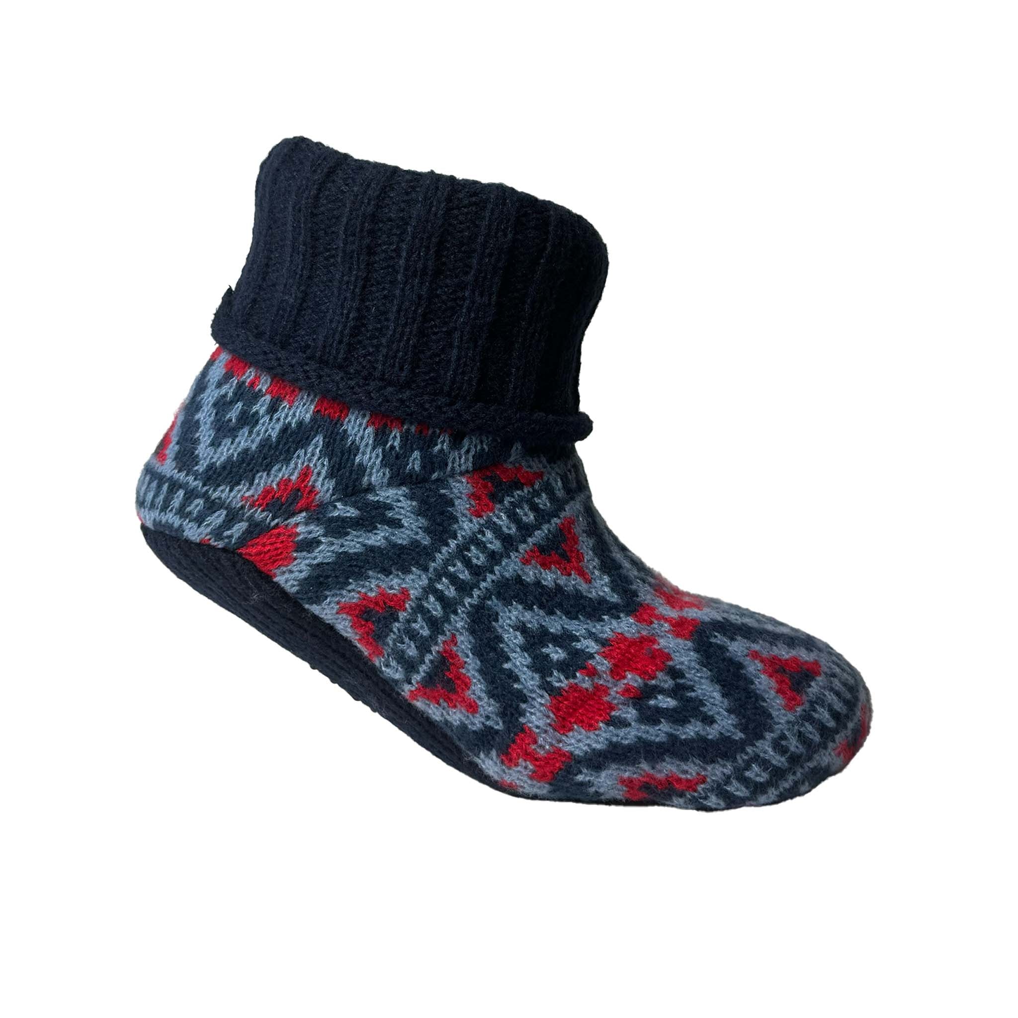 Men's Navy Fairisle Bootie