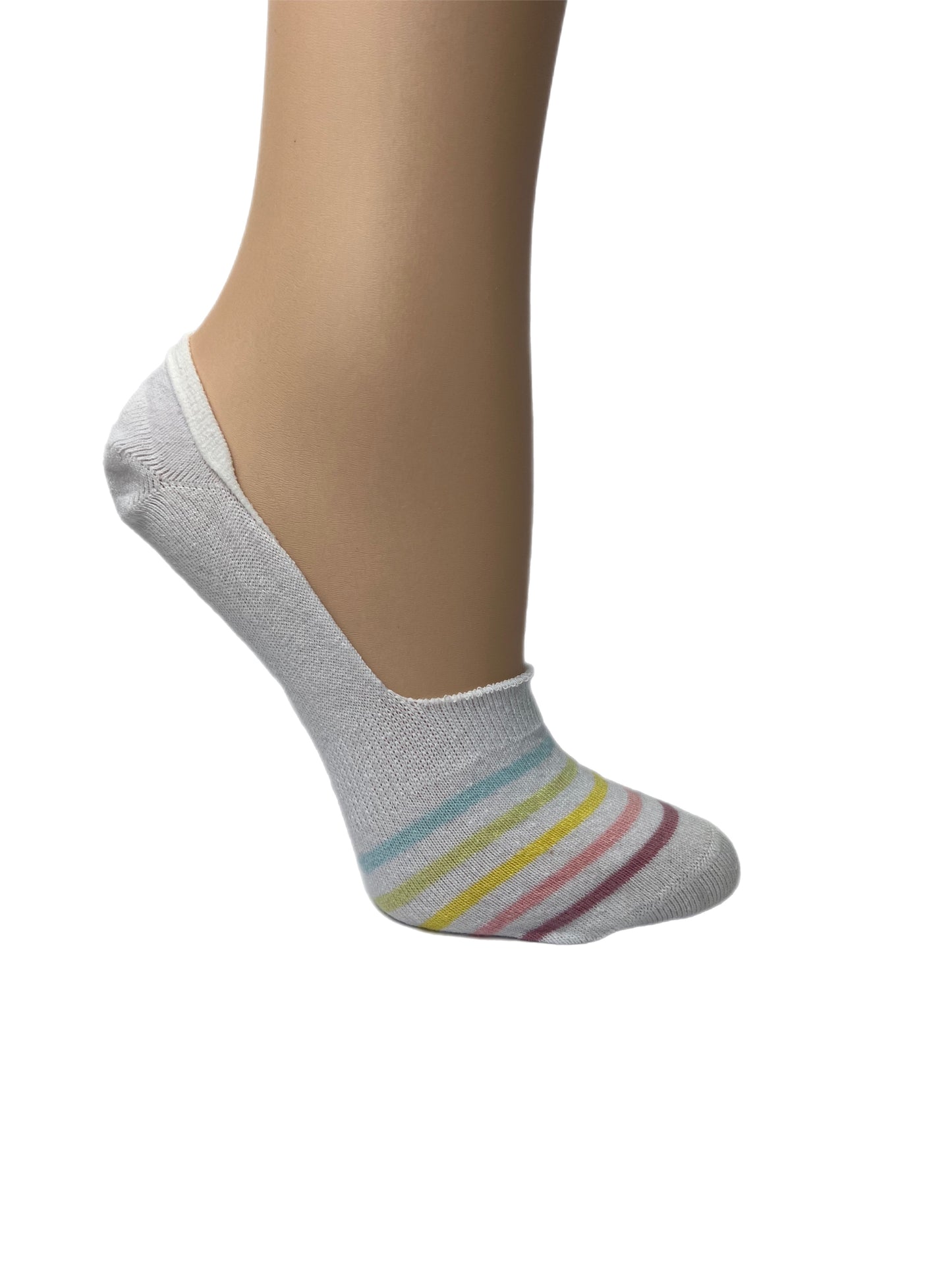 Ladies 3pp Print Footsie Socks