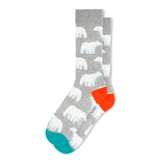 Men's White Bear Fun Socks