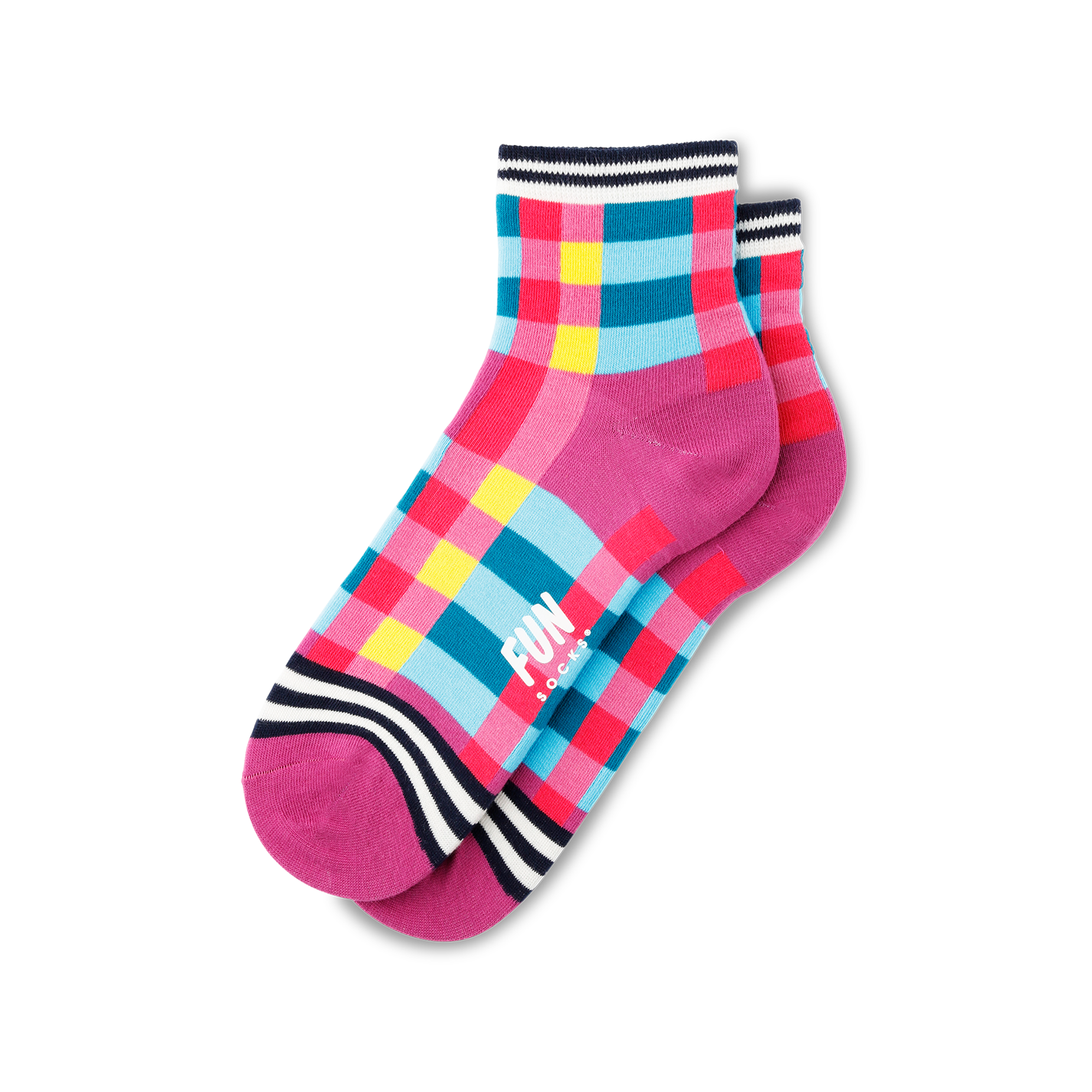 Ladies Checked Anklet Fun Socks
