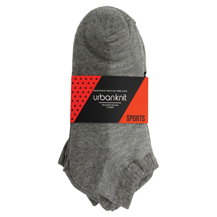 Grey Sports Trainer Socks Champion Mens Ankle Socks 3X Pack