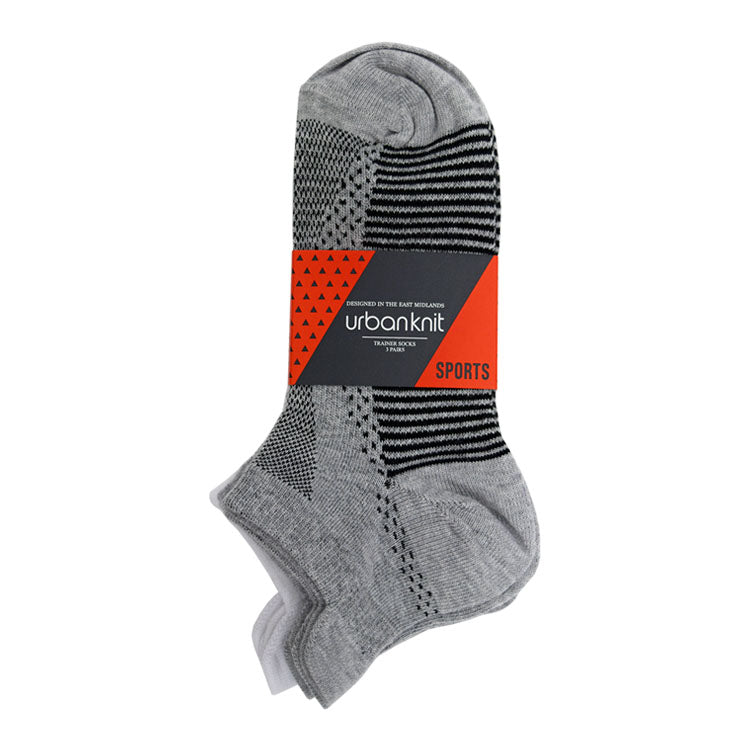 3 Pair Ladies Sports Socks Greys