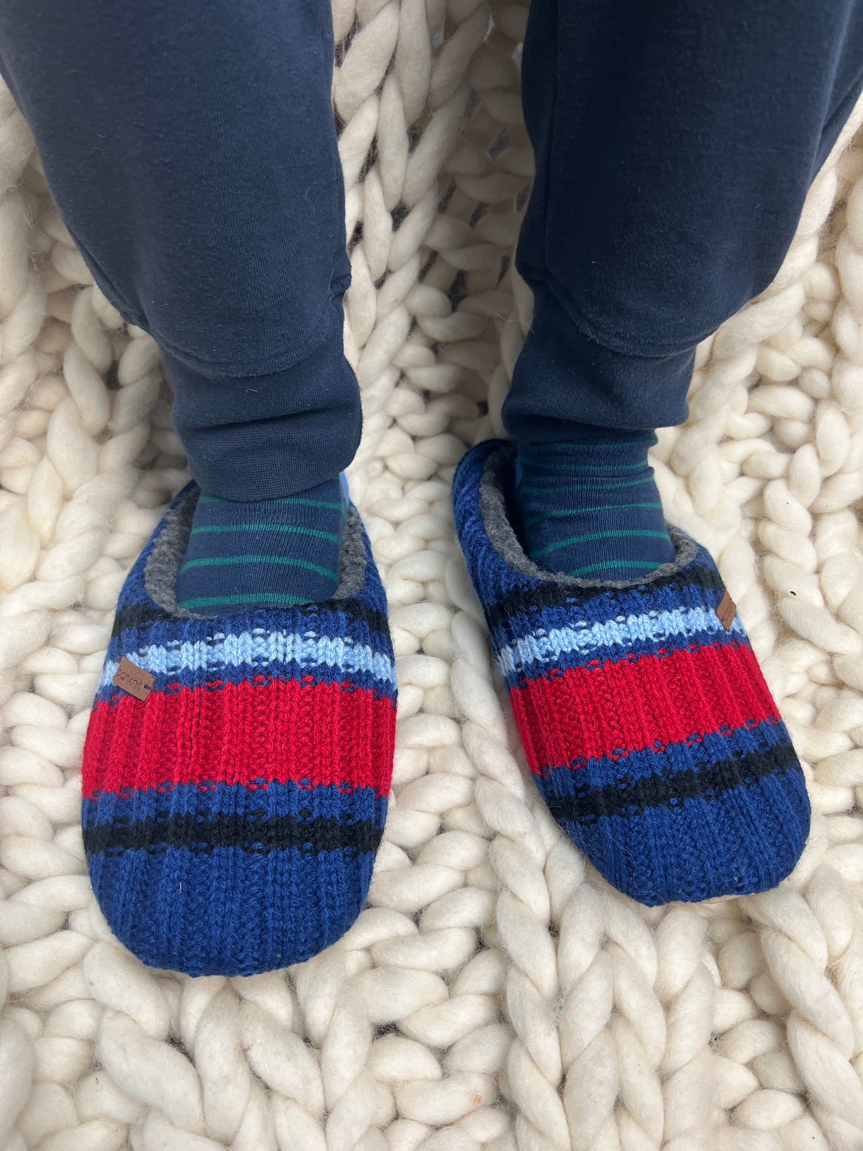 Men's Multi Striped Slippers