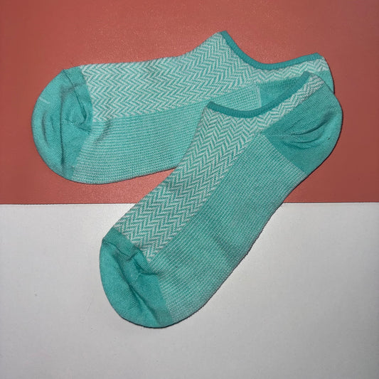 Ladies Narrow Welt Zig Zag Trainer Liner - Mint