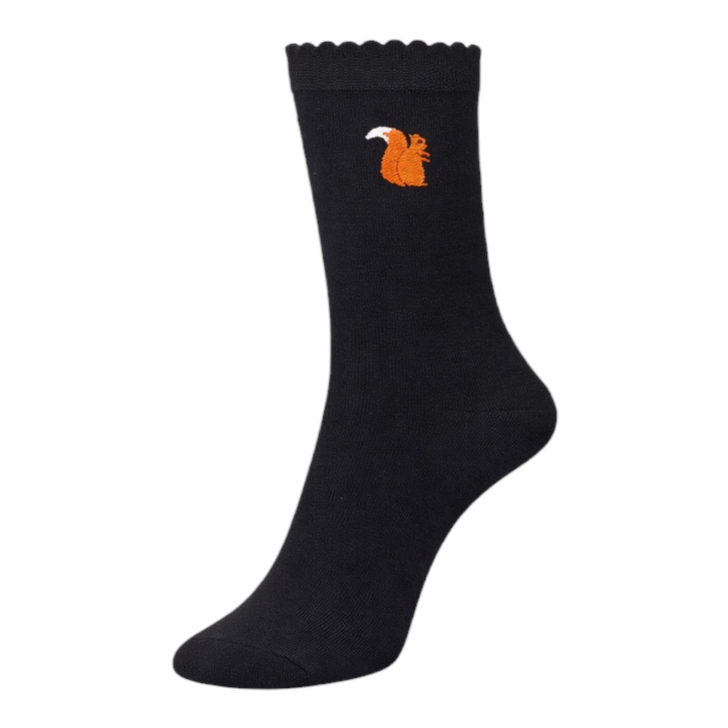 Ladies 3pp Embroidery Woodland Socks