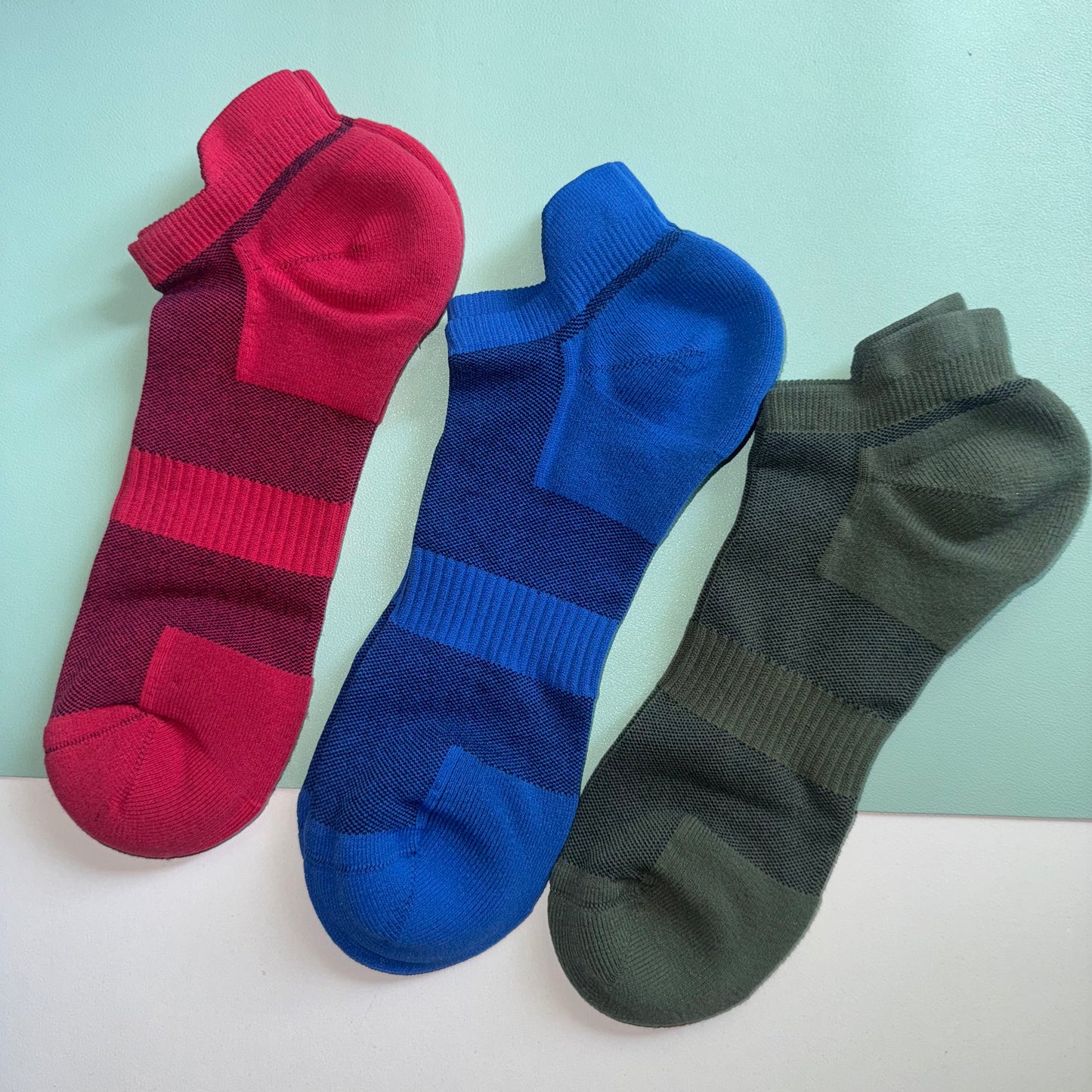 Men's 3pp Trainer Ankle Sports Socks - Multi