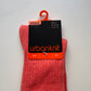 Ladies Peach Cashmere Rib Socks