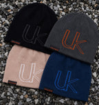 Merino Blend Skull Beanie - Black