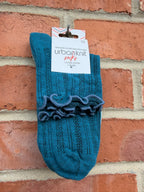 Ladies 2 Pair Pack Frill Blues Socks