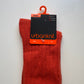 Men's Orange Rib Cashmere Socks