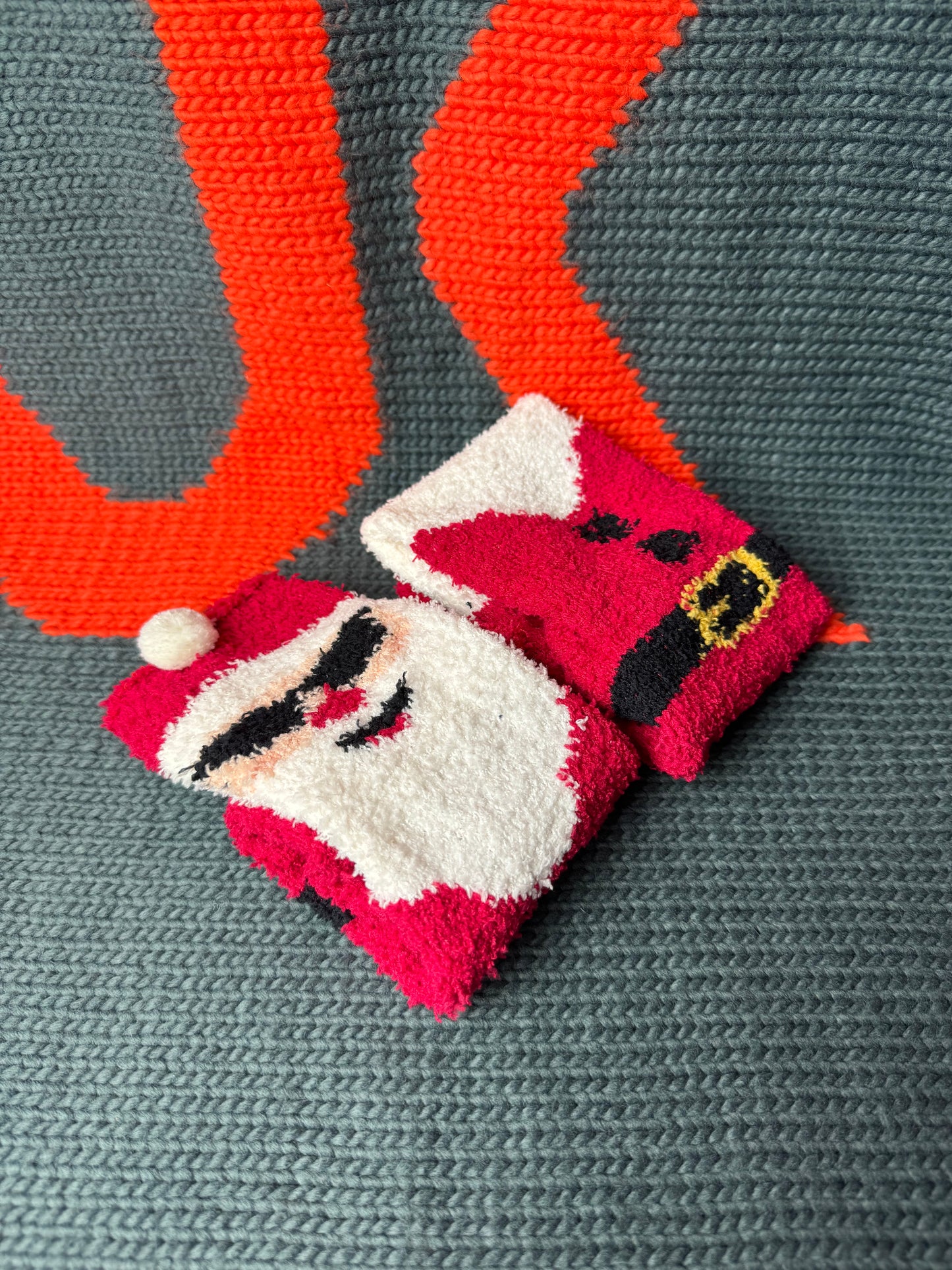 Mens Reindeer & Santa Cosy Sock In A Box Bundle