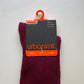 Ladies Burgundy Cashmere Rib Socks
