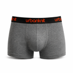 3 Pack Mens Boxers Charcoal Orange Contrast