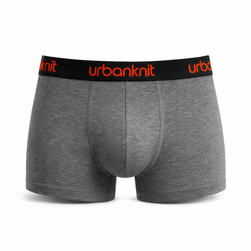 3 Pack Mens Boxers Charcoal Orange Contrast