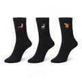 Ladies 3pp Embroidery Woodland Socks