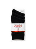 Ladies 3pp Bamboo Ankle Socks - Plain Black