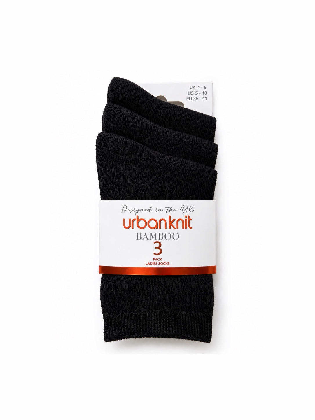 Ladies 3pp Bamboo Ankle Socks - Plain Black