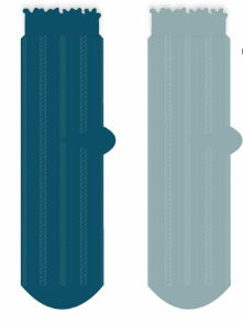 Ladies 2 Pair Pack Frill Blues Socks