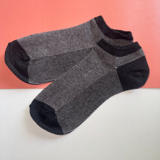 Ladies Fleck Trainer Liner - Pale Pink/Charcoal
