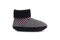 Men's Black Stitch Stripe Bootie