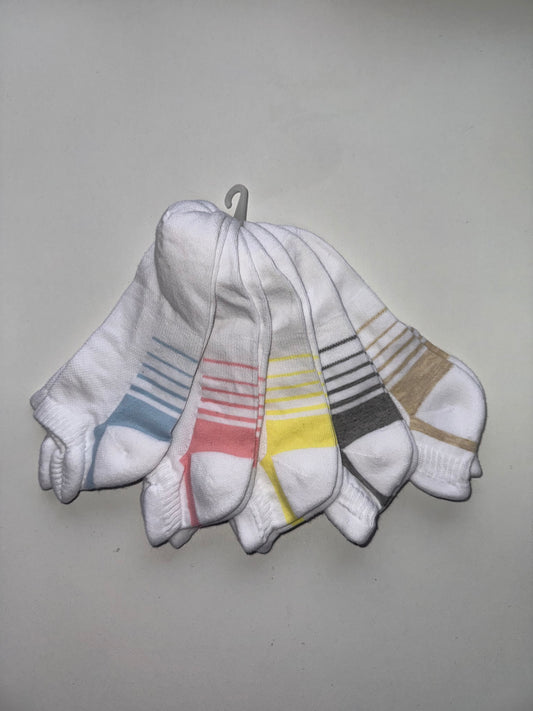Ladies 5pp Pastel Sports Socks