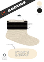 Ladies Cream Stripe Bootie