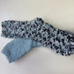Ladies 2pp Blue Popcorn Fleece Socks