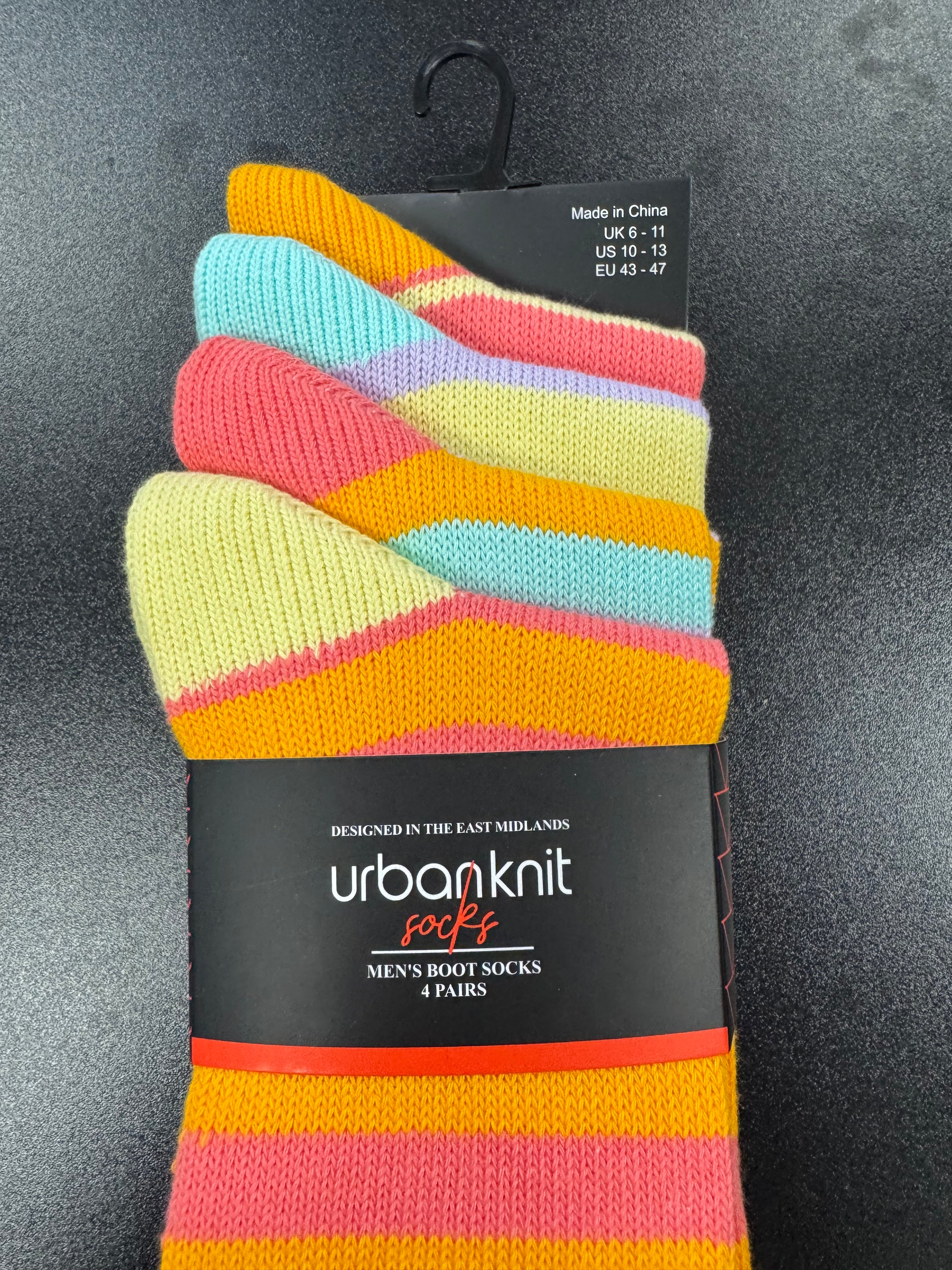 Men's 4pp Sorbet Boot Socks