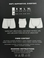 3 Pack Mens Boxers Navy Blue Contrast
