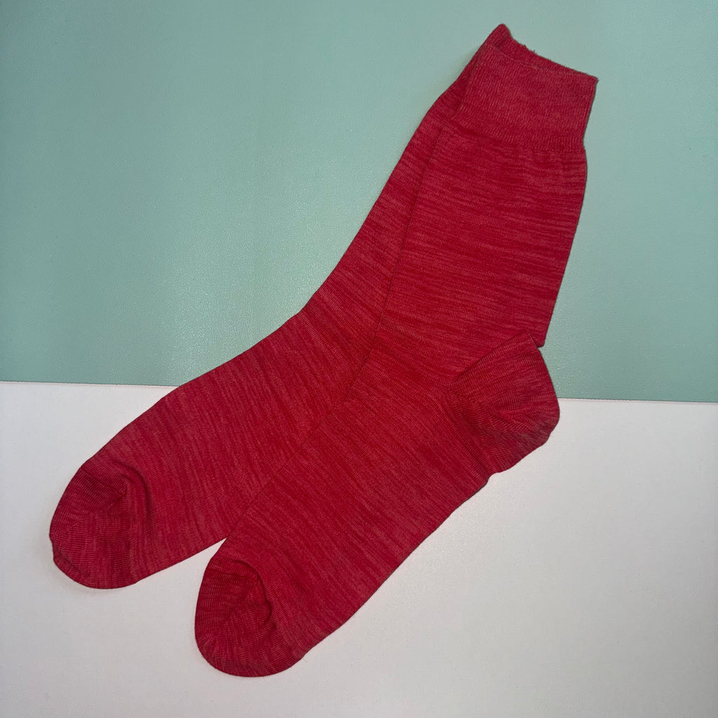 Men's Mercerised Cotton Ankle Socks - Red