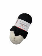 Ladies Everyday Fur Slipper Black/Cream