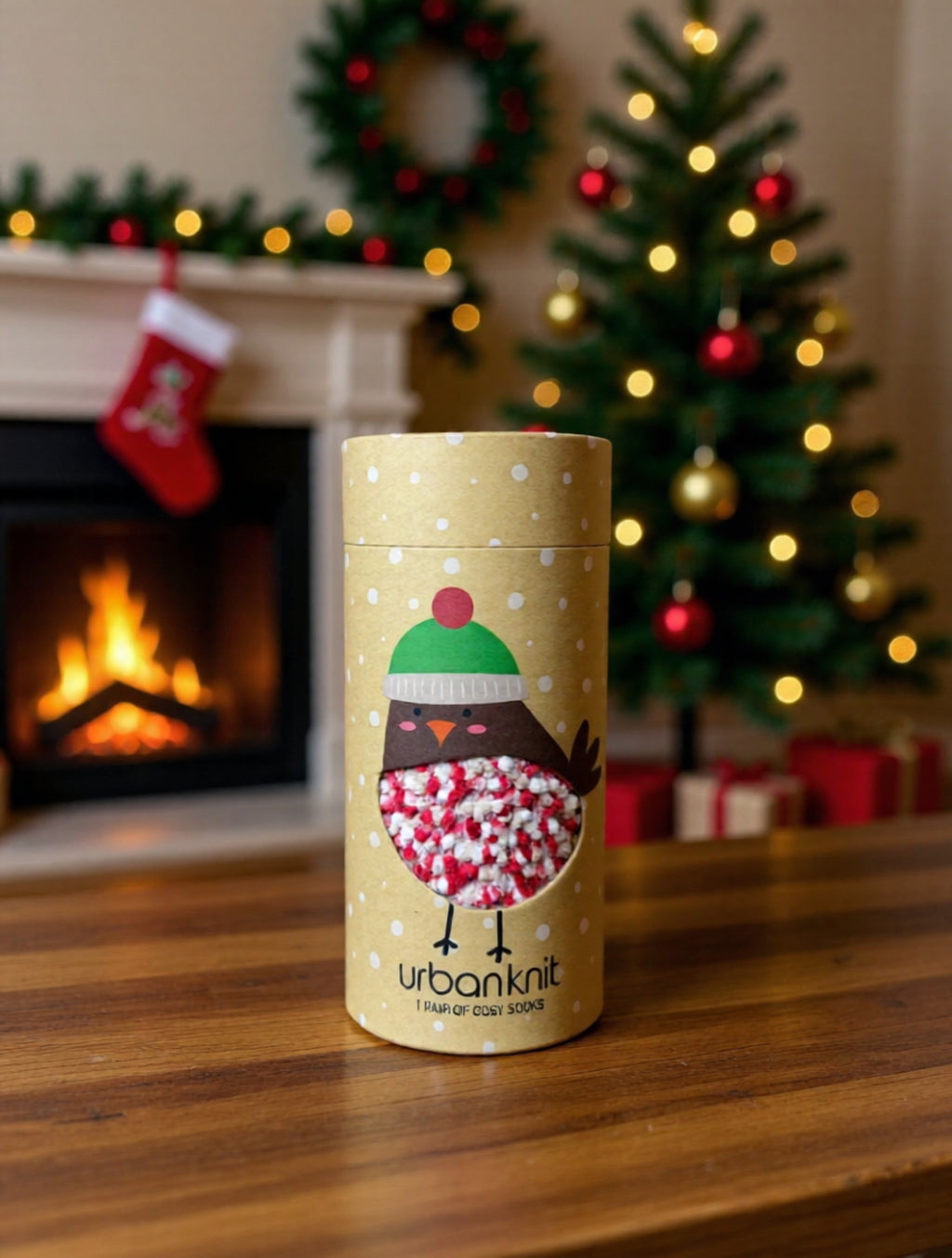 Ladies Robin Popcorn Cosy Gift Box