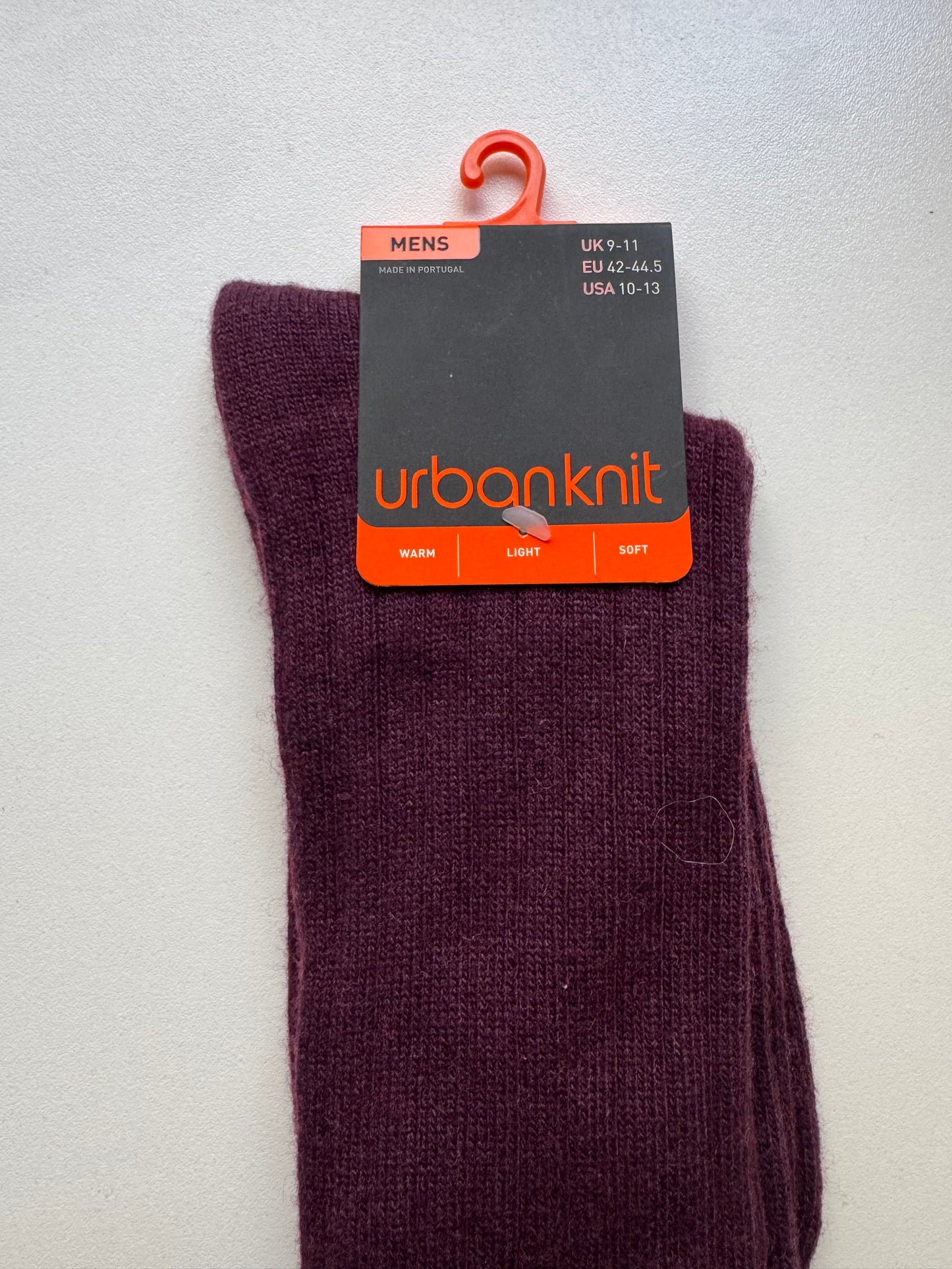 Men's Purple Rib Cashmere Socks