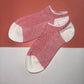 Ladies Narrow Welt Fleck Trainer Liner - Coral/Cream