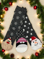 Ladies 3pp Xmas Cascade Socks