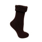 Ladies Plain Chocolate Fluffy Socks