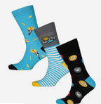 Men’s 3-Pair Sock Gift Box - Fish & Chip Pack