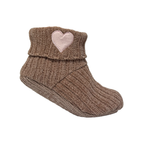 Girls Heart Chenille Booties