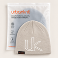 Merino Blend Skull Beanie - Oatmeal