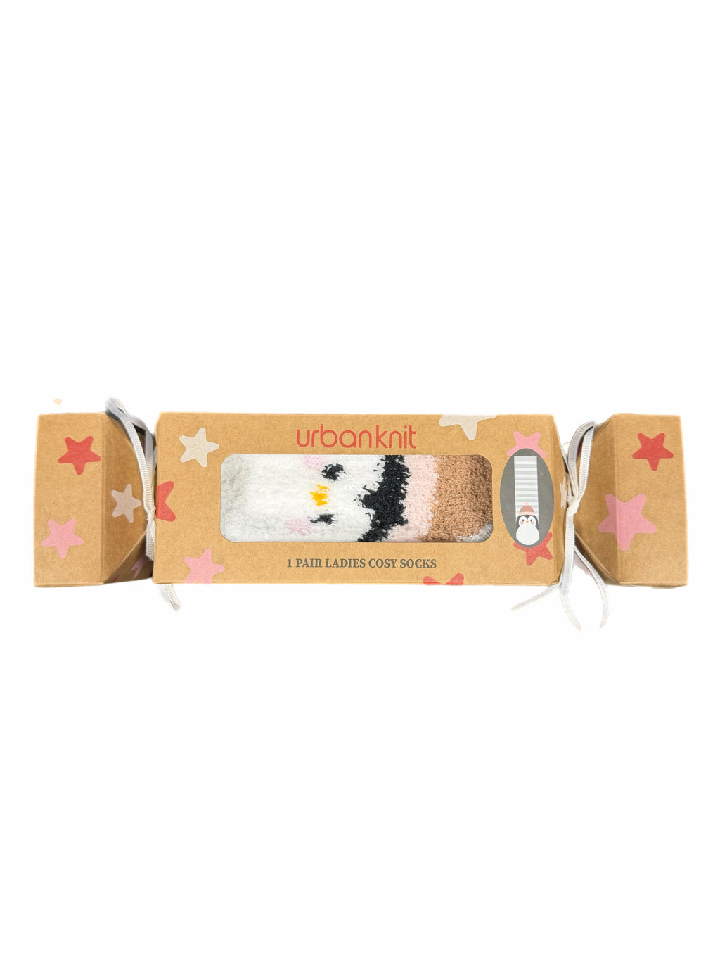 Ladies Christmas Cracker Sock Gift Box - Penguin