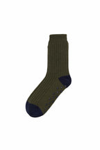 Men’s Ribbed Slipper Socks - Khaki