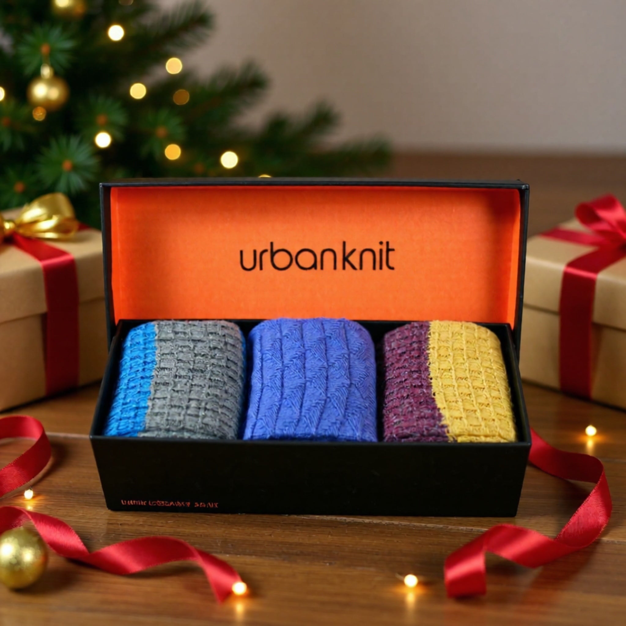 Men's 3PK Square Sock Gift Box