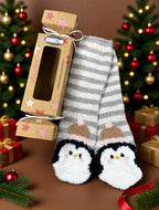 Ladies Christmas Cracker Sock Gift Box - Penguin