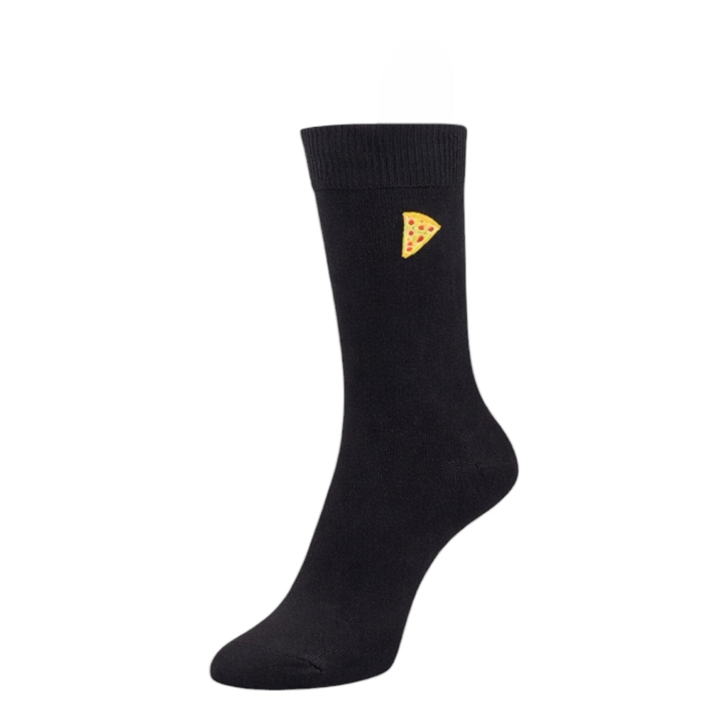 Men's 5pp Embroidery Black Fast Food Socks